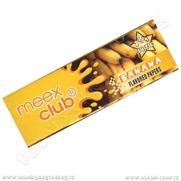 Cigaretové papírky Meex Club Banán 1 1/4  pro vodní dýmky